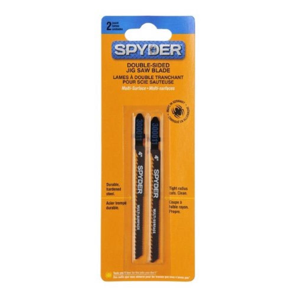Spyder 4 In. Double Sided Jig Saw Blade - 2 pack
