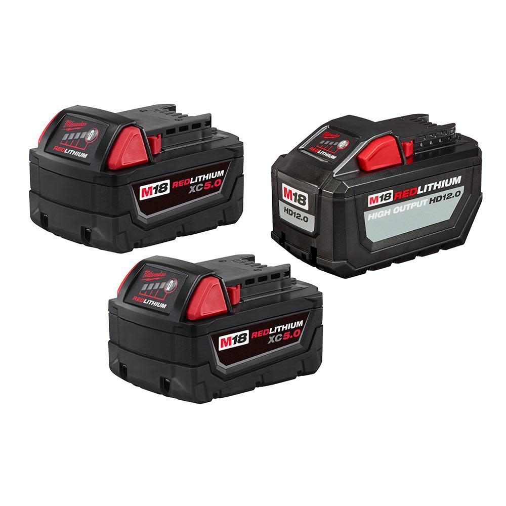 Milwaukee M18 REDLITHIUM High Output HD12.0 & M18 REDLITHIUM XC5.0