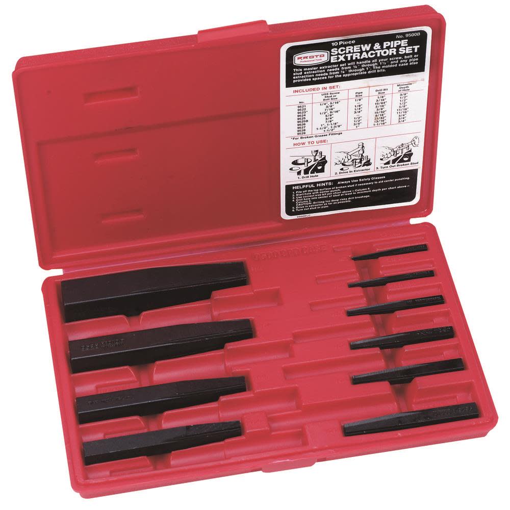 

Proto 10 Piece Screw Extractor Set