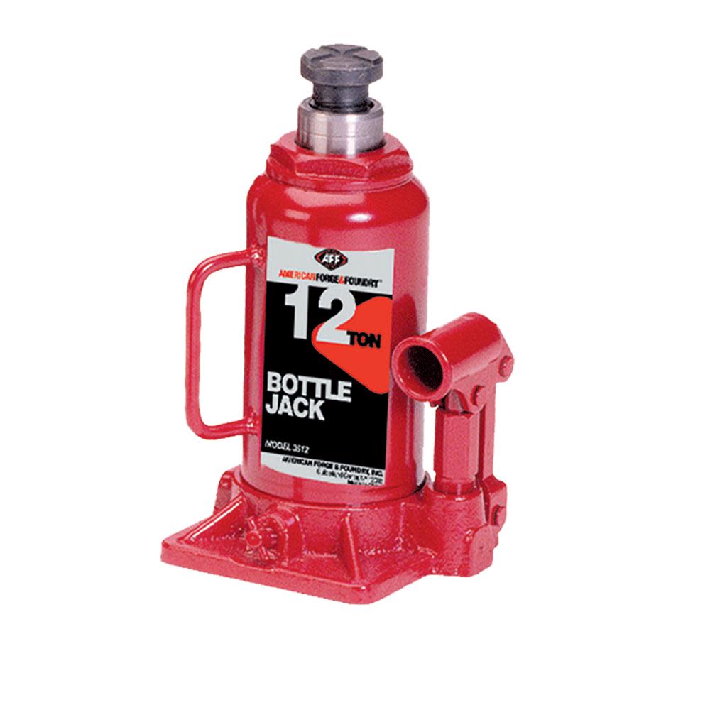 Machine Hardened Steel Saddles 3512 AFF Heavy Duty 12 Ton Bottle Jack Manual Centered Pumps and Rams 