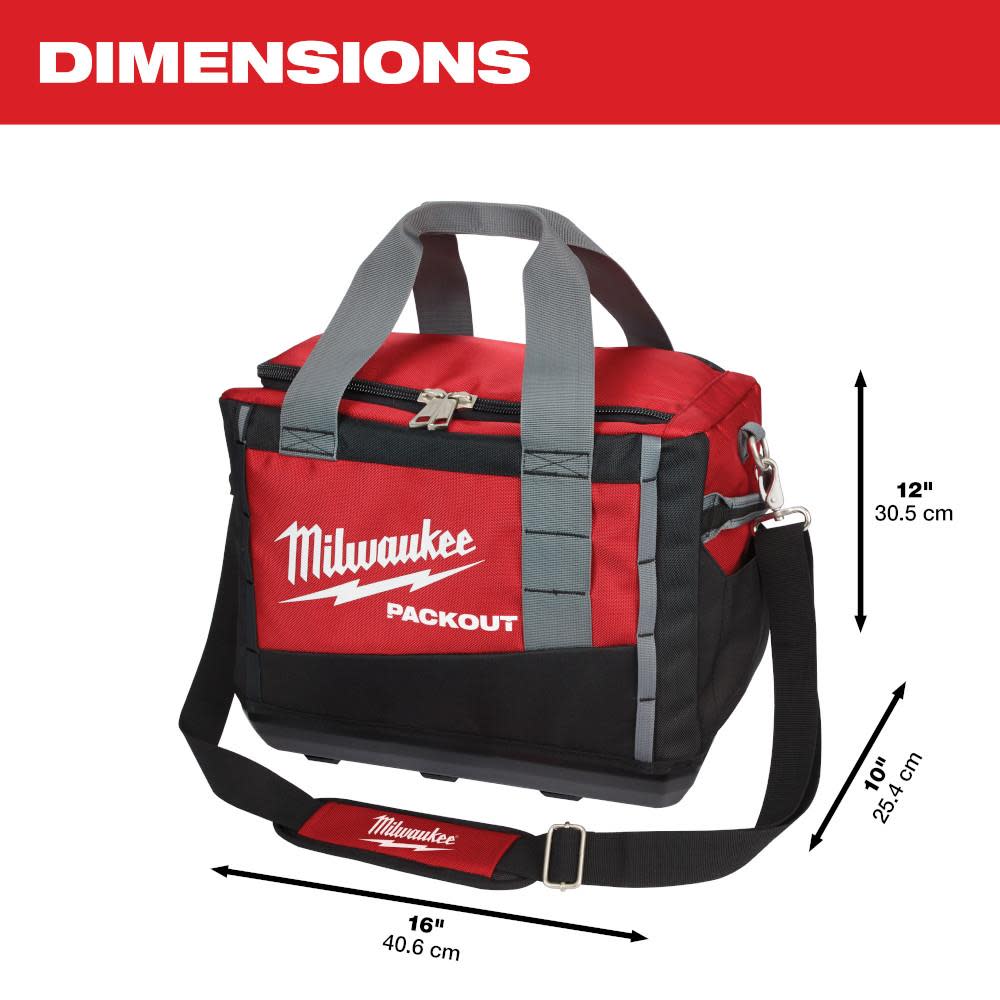 New Milwaukee M18 M12 16” x 10” x 12” Contractors Tool Bag w/ 6 Inside Pockets 