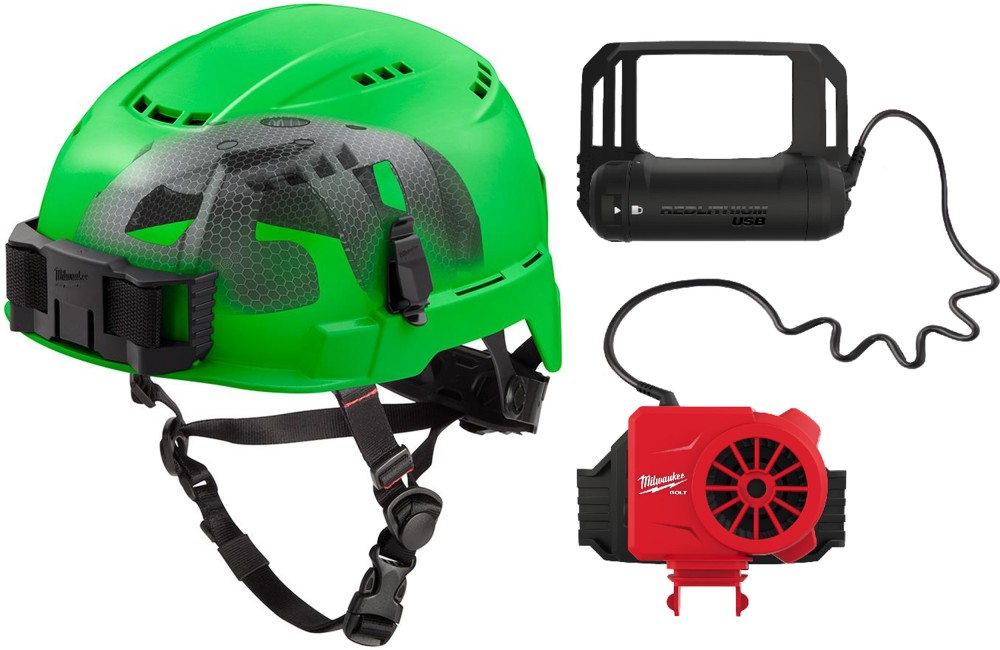 bike helmet with cooling fan ILM USB Rechargeable LED Front and Back Light Model E powered by the reliable REDLITHIUM USB platform Airconditioner for full-face helmet -