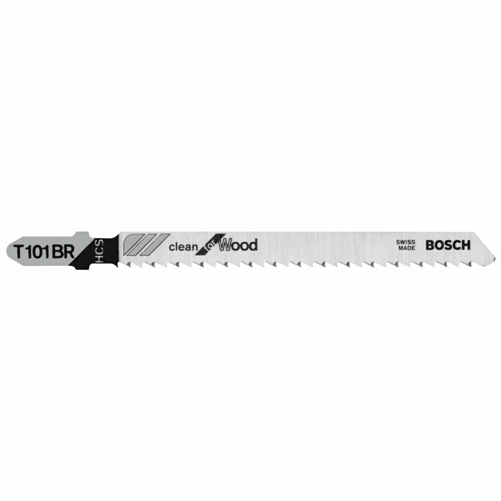 

Bosch 5 pc. 4 In. 10 TPI Reverse Pitch Clean for Wood T-Shank Jig Saw Blades