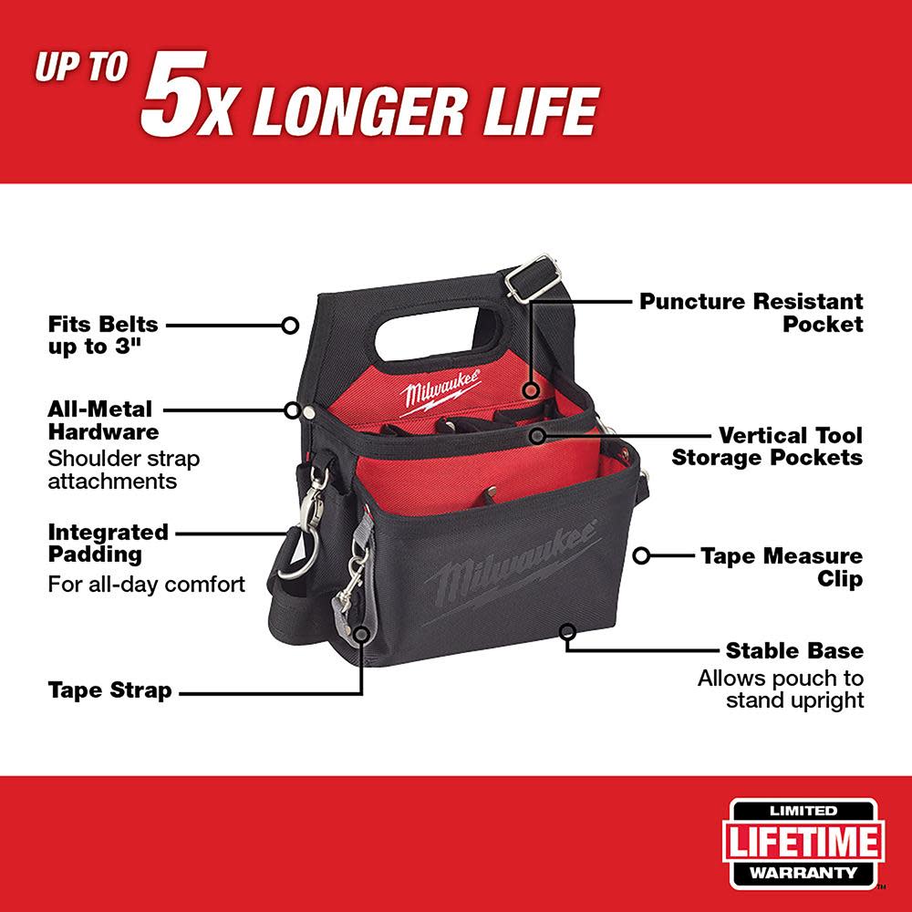 Milwaukee Electricians Work Pouch with Quick Adjust Belt 48 22 8112 Acme Tools