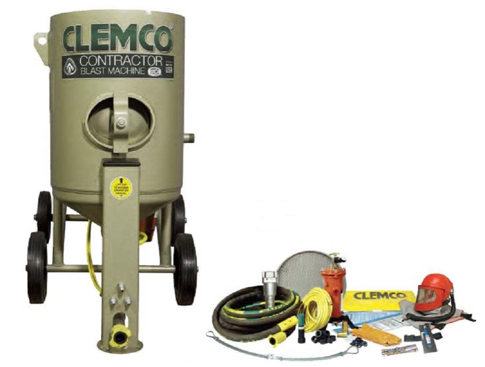 Clemco 4 Cu. Ft. Contractor Machine w/ HP Respirator 21548 - Acme Tools