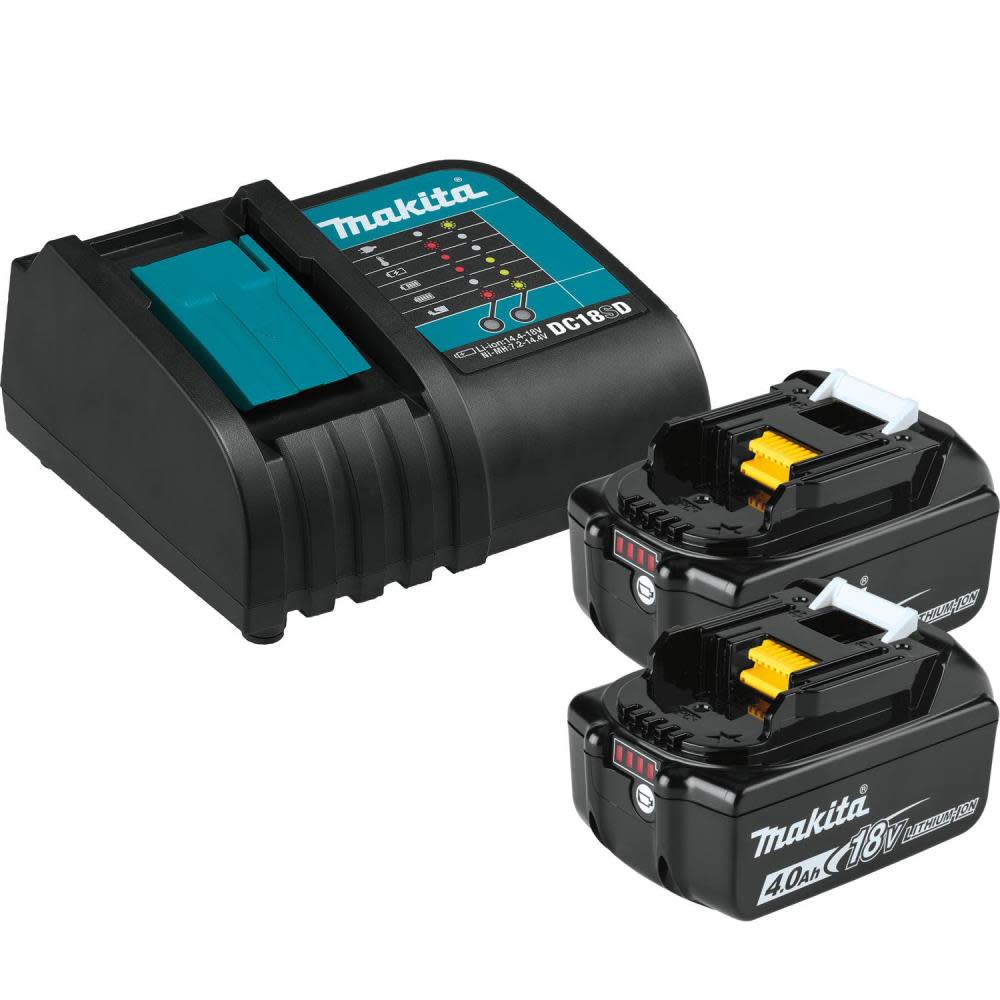 Makita 18V LXT Lithium Ion Battery and Charger Starter Pack 4 Ah BL1840BSC2 Acme Tools