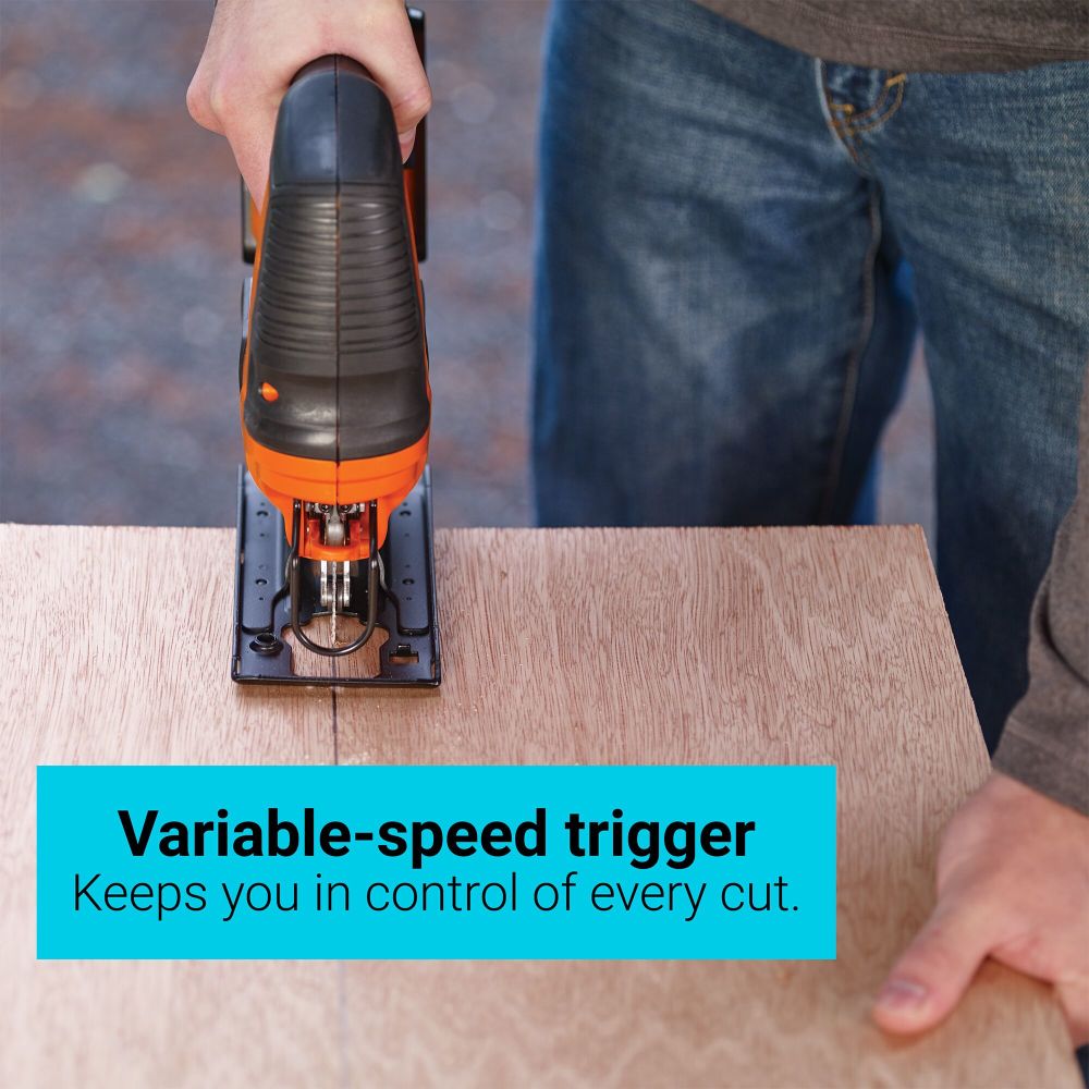 Black and Decker B20V MAX POWERCONNECT Cordless Jigsaw Kit BDCJS20C Acme Tools