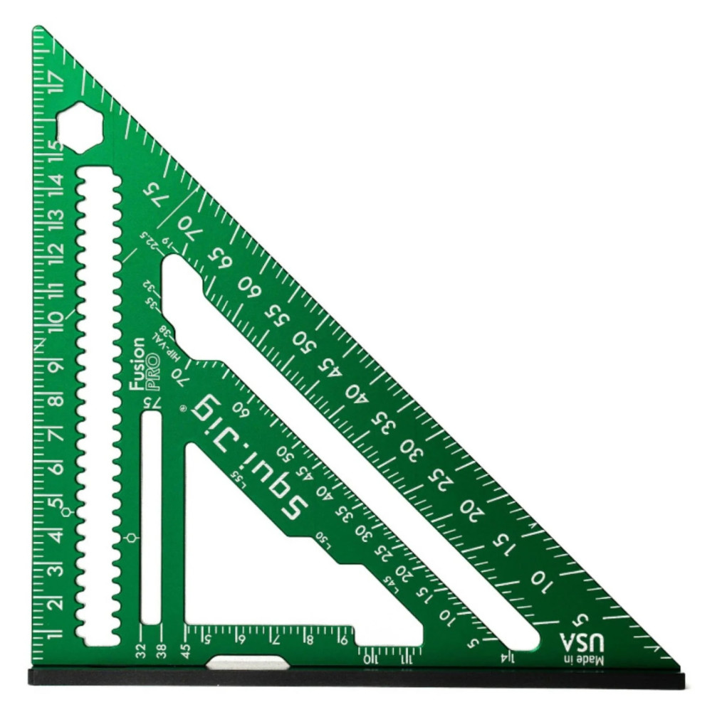 Square☆ Squi.Jig Fusion Pro 7-1/2 Inch Aluminum Rafter Square with 3
