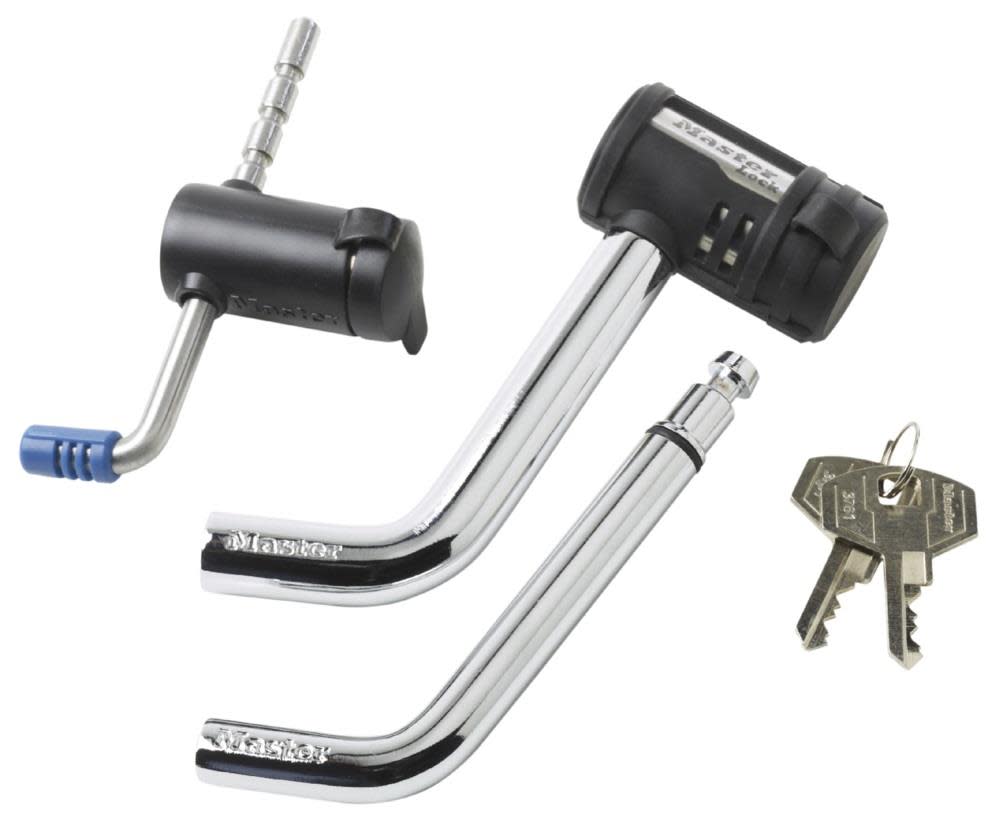 

Master Lock 1/2 in. and 5/8 in. Swivel Head Receiver Lock with SS Adj Coupler Latch Lock - 2848DAT