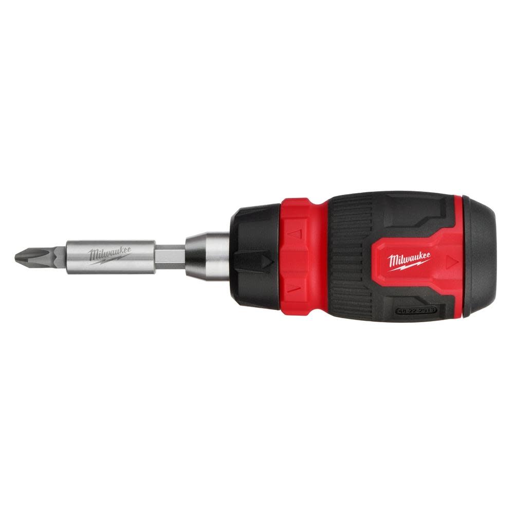 Milwaukee 8-in-1 Ratcheting Compact Multi-Bit Screwdriver 48-22