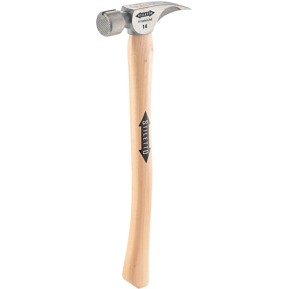 Stiletto 14 oz Titanium Milled Face Hammer with 18 in. Curved