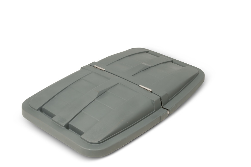 

Toter 1/2 Cubic Yard Removable Split Lid for Tilt Trucks Gray