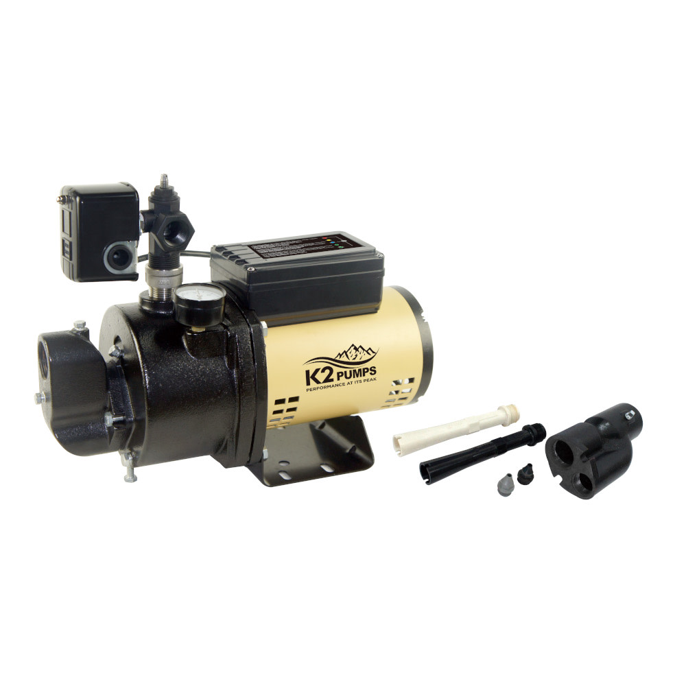 

K2 Pumps Convertible Jet Pump 3/4 HP Cast Iron with LED Diagnostics Panel