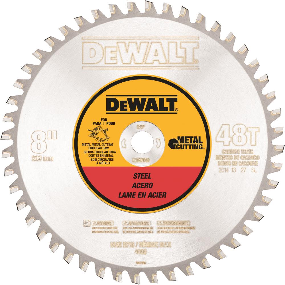 

DEWALT 8" 40T Ferrous Metal Cutting 5/8" Arbor