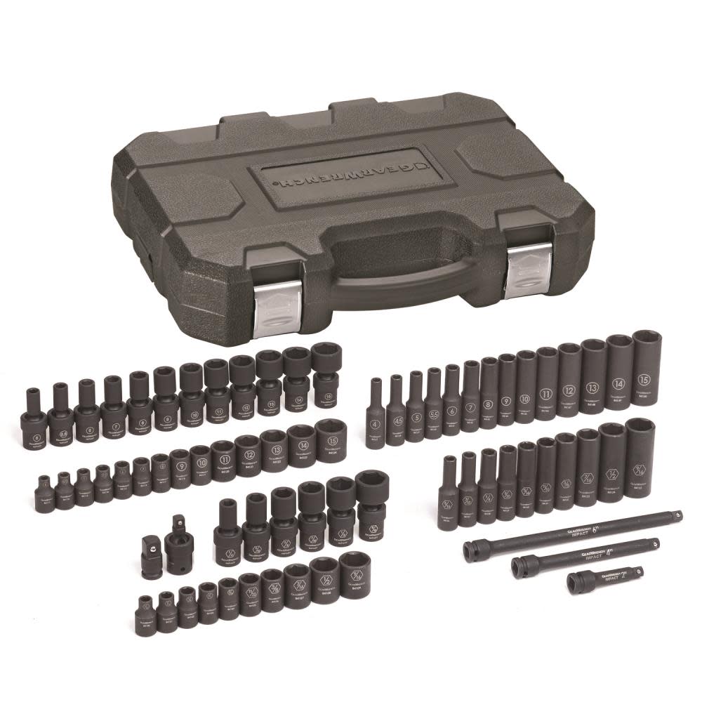 

GEARWRENCH 1/4" Impact SAE/Metric Socket Set 71pc