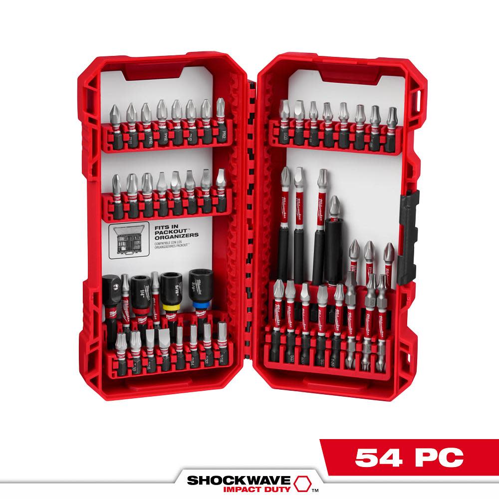 Milwaukee SHOCKWAVE Impact Duty Driver Bit Set 54pc 48-32-4010