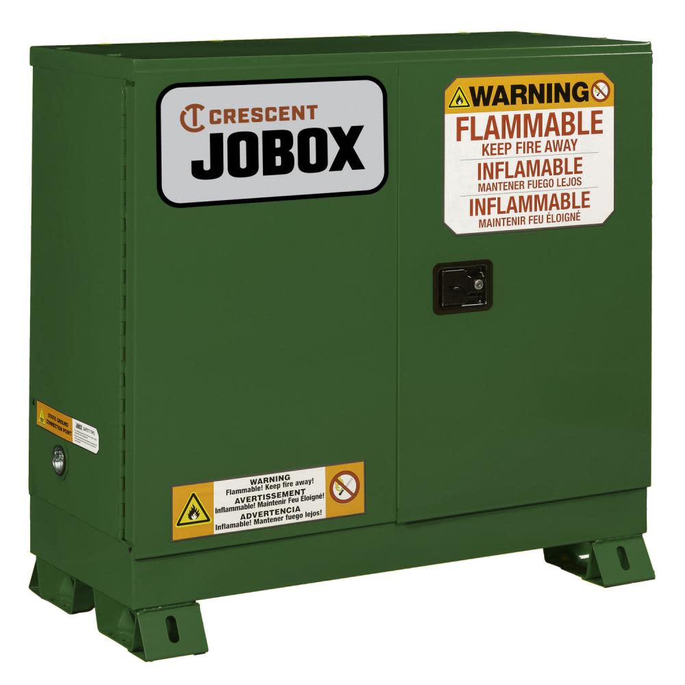 

Crescent JOBOX 30 Gallon Pesticide Manual Close Safety Cabinet - Green