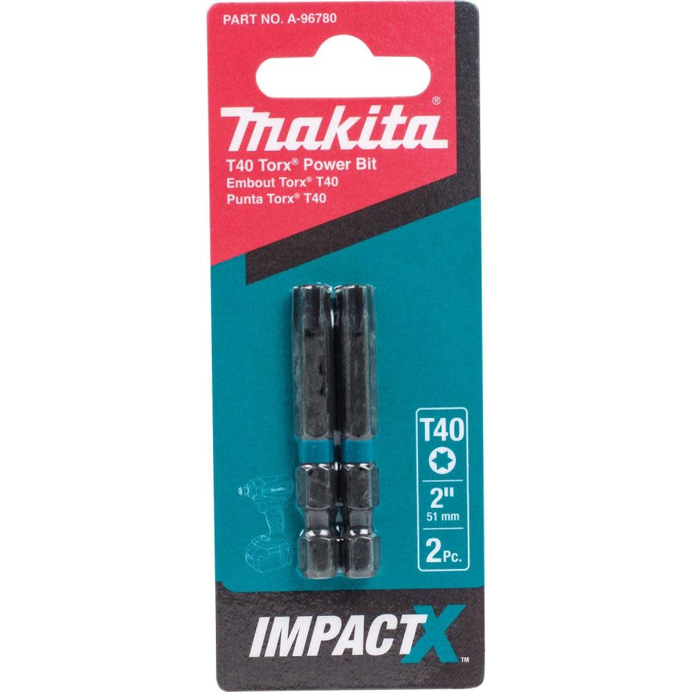T40 Torx 2" Power Bit 10 Pack Impact Rated 