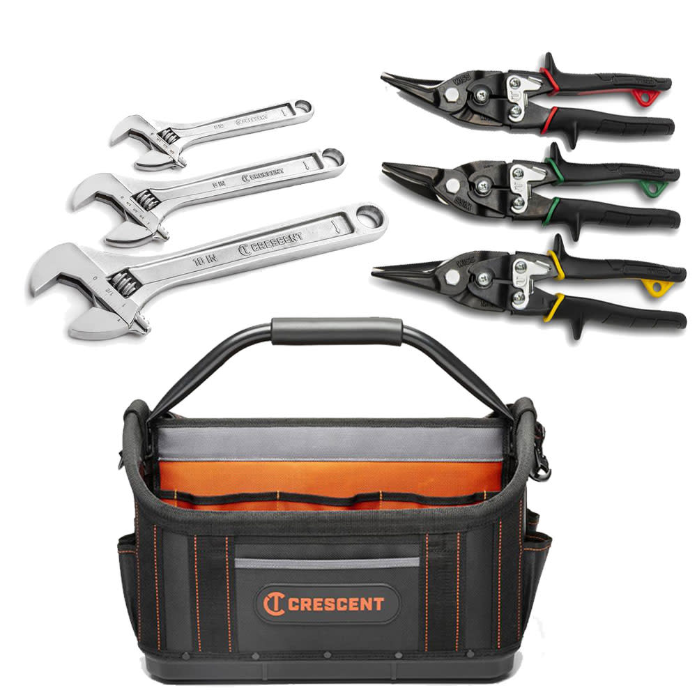 Crescent Hand Tool Kit 7pc Bundle M123P+CTB1710+AC3PC from Crescent