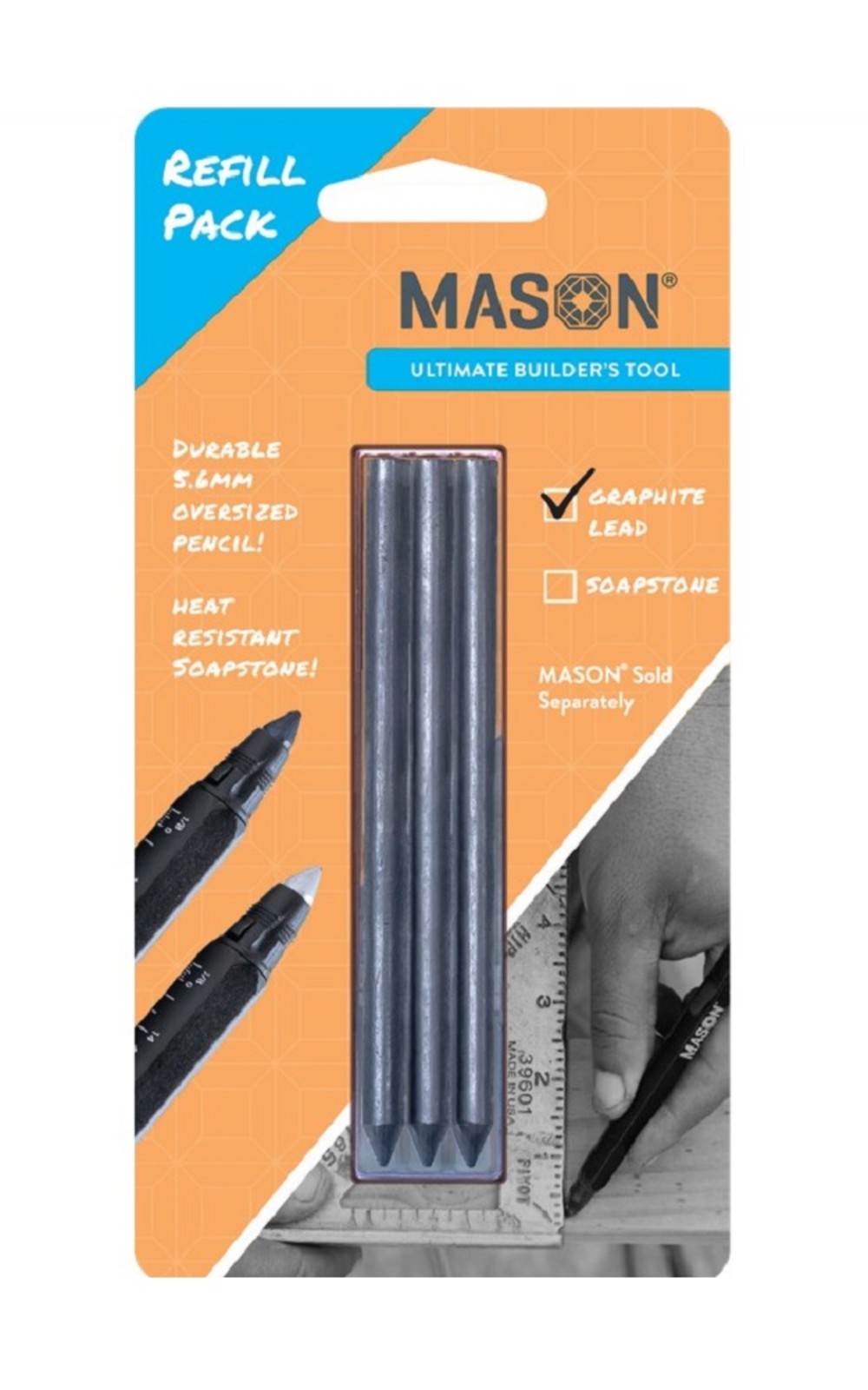 FARO Mason Pre-Sharpened #2 Graphite Refill Kit, 3 Piece 59473 - Acme Tools
