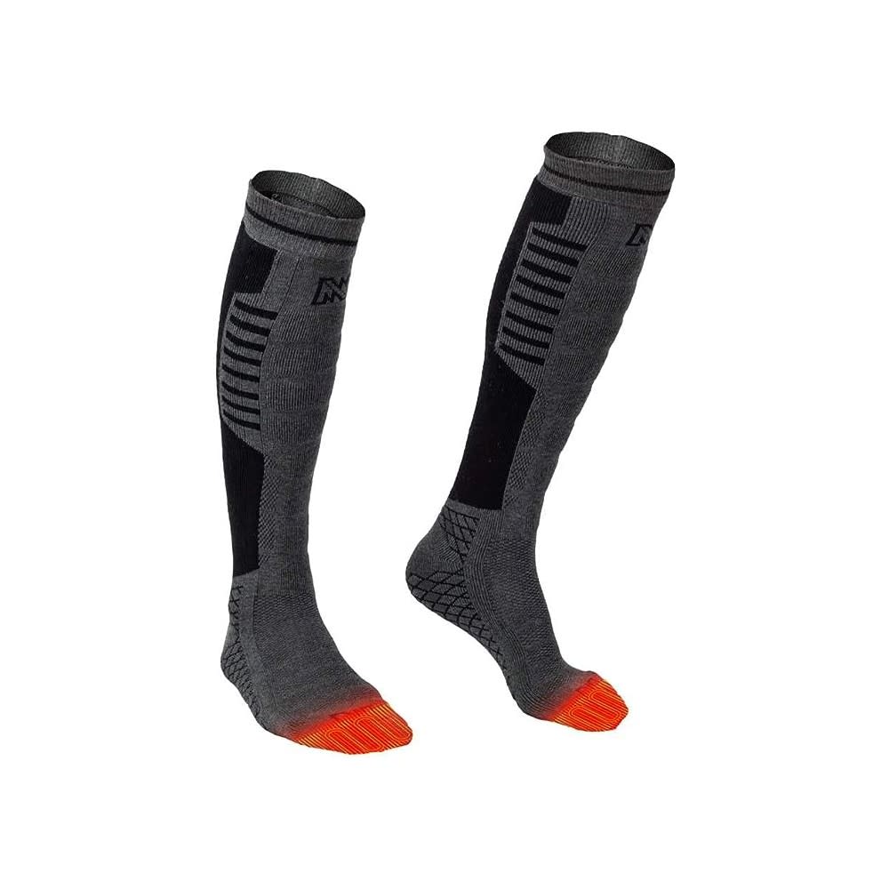 Mobile Warming 3.7V Battery Unisex Standard Heated Socks Kit Grey/Black Small