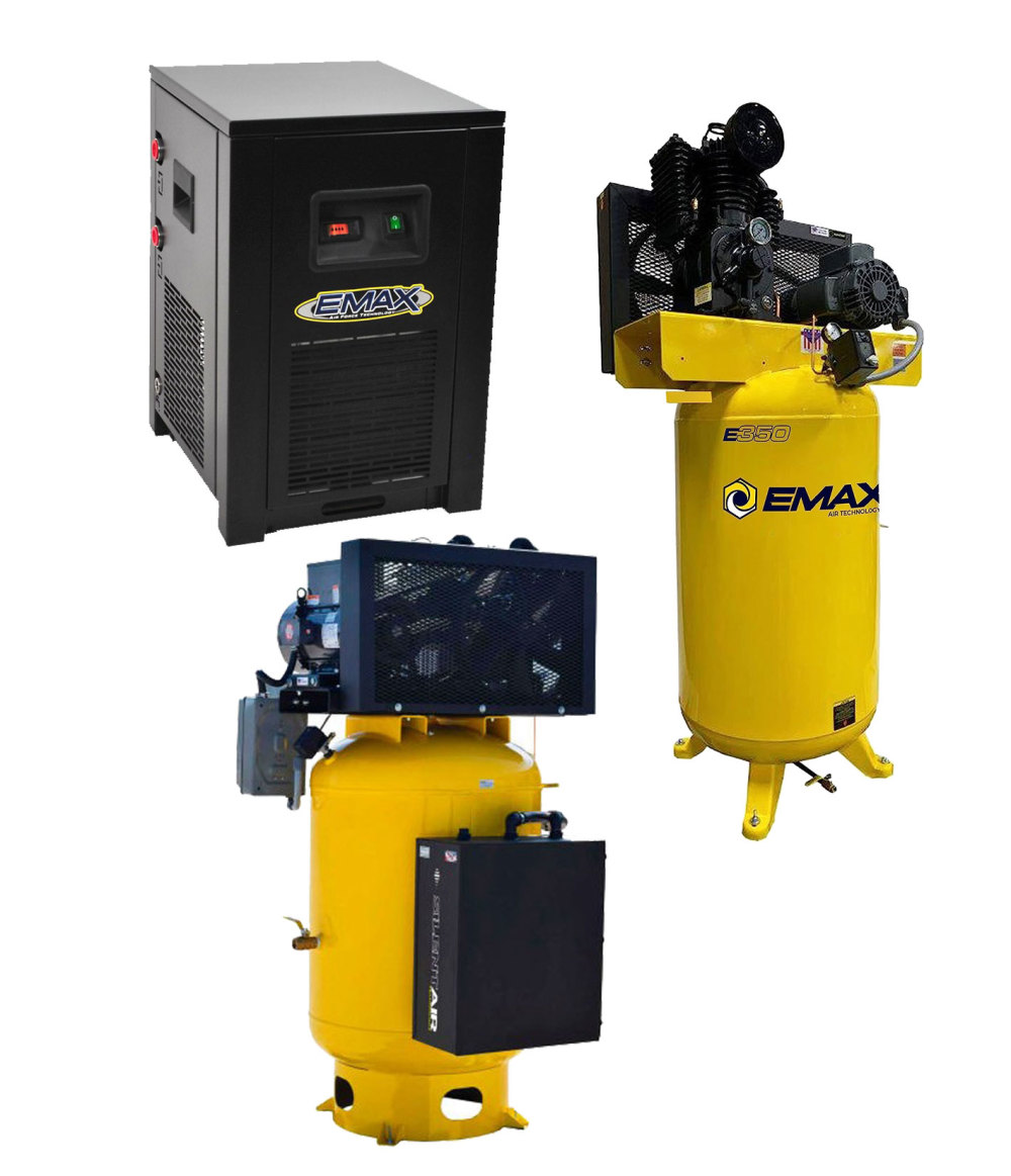EMAX 80 Gallon 175 Psi 5HP Vertical Air Compressor with Silencer