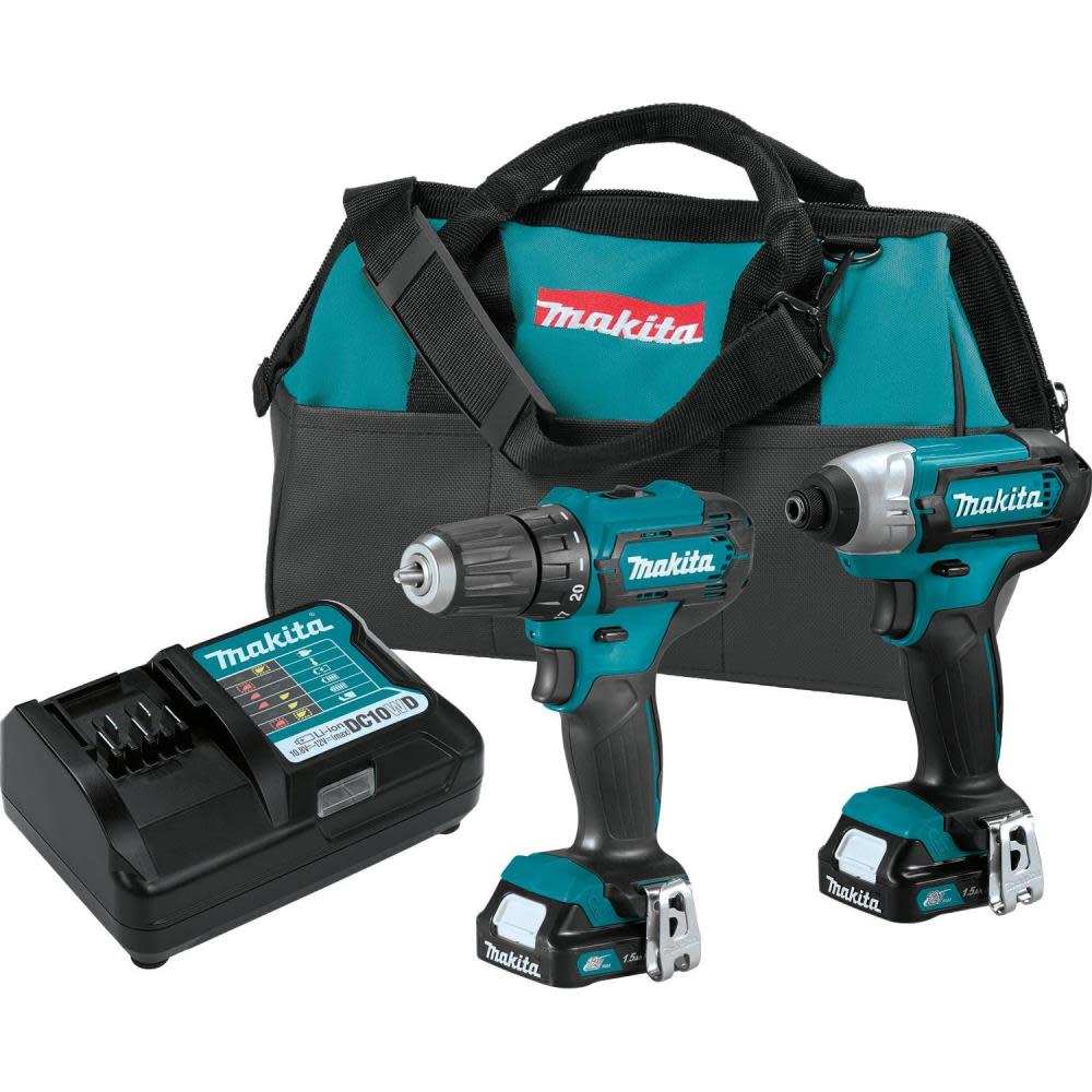 Makita 12V max CXT Lithium-Ion Cordless 2-Pc. Combo Kit (1.5Ah)