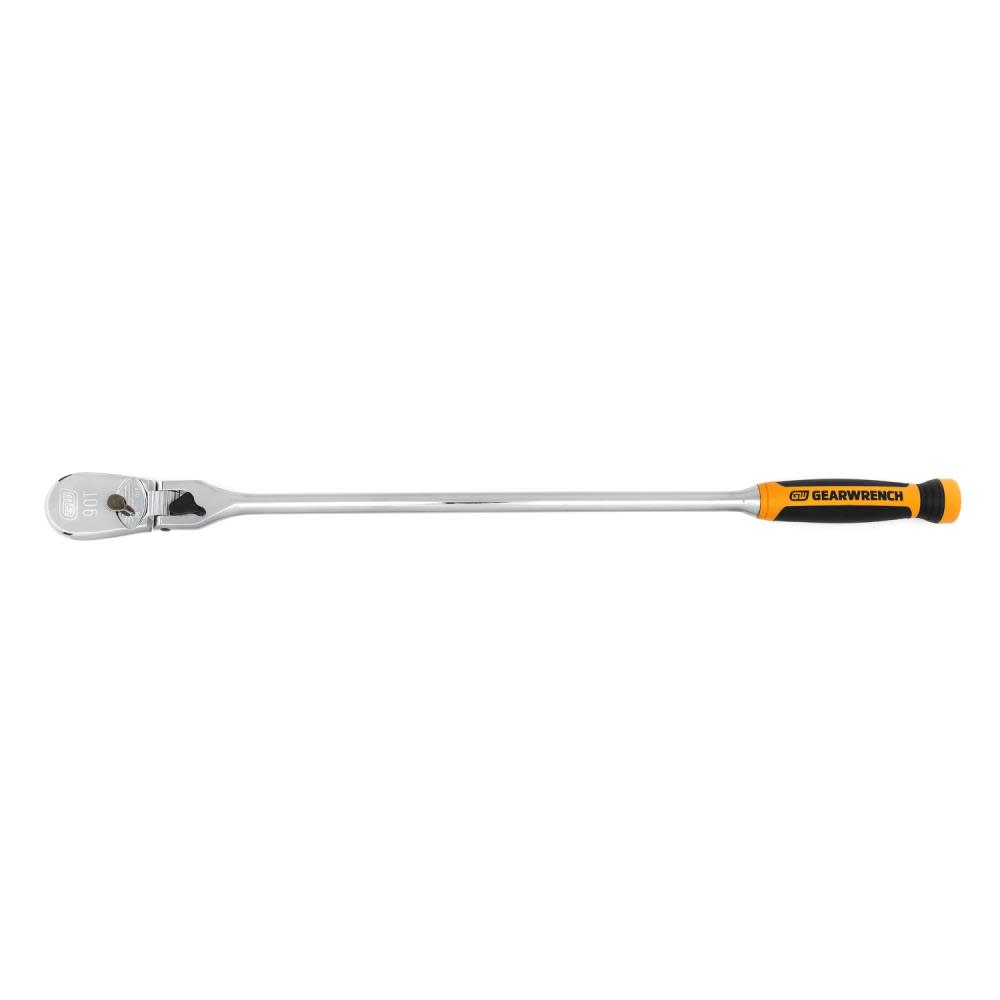 

GEARWRENCH 1/2" Drive 90 Tooth Dual Material Locking Flex Head Teardrop Ratchet 24"