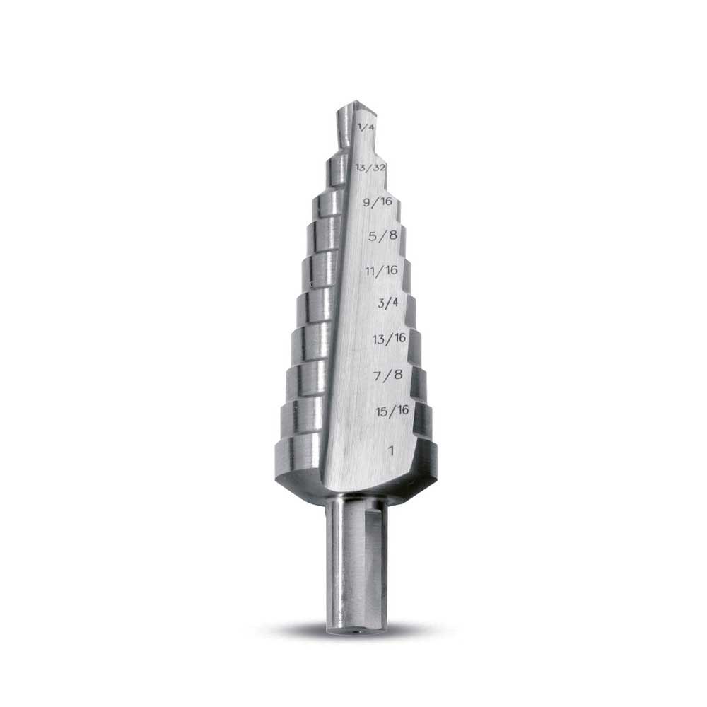 Evolution Power Tools 1/4"- 1" Straight Flute Premium Step Drill Bit