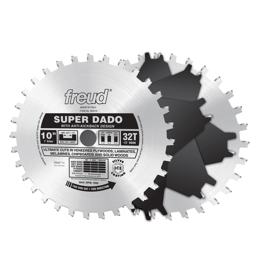 Freud 10 In. x 32T Super Dado Sets