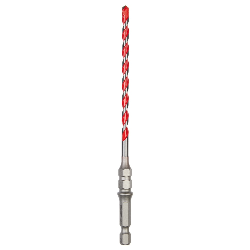 

Milwaukee 3/16" x 6" SHOCKWAVE Carbide Hammer Drill Bit for Concrete Screws