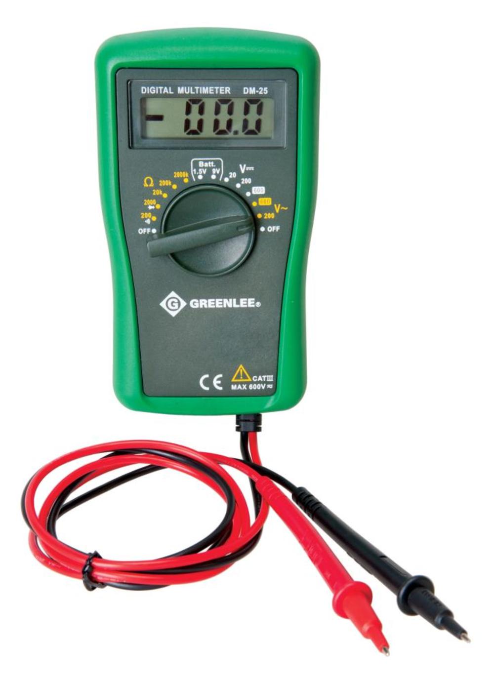 

Greenlee Cat III 600 V Manual Ranging Digital Multimeter