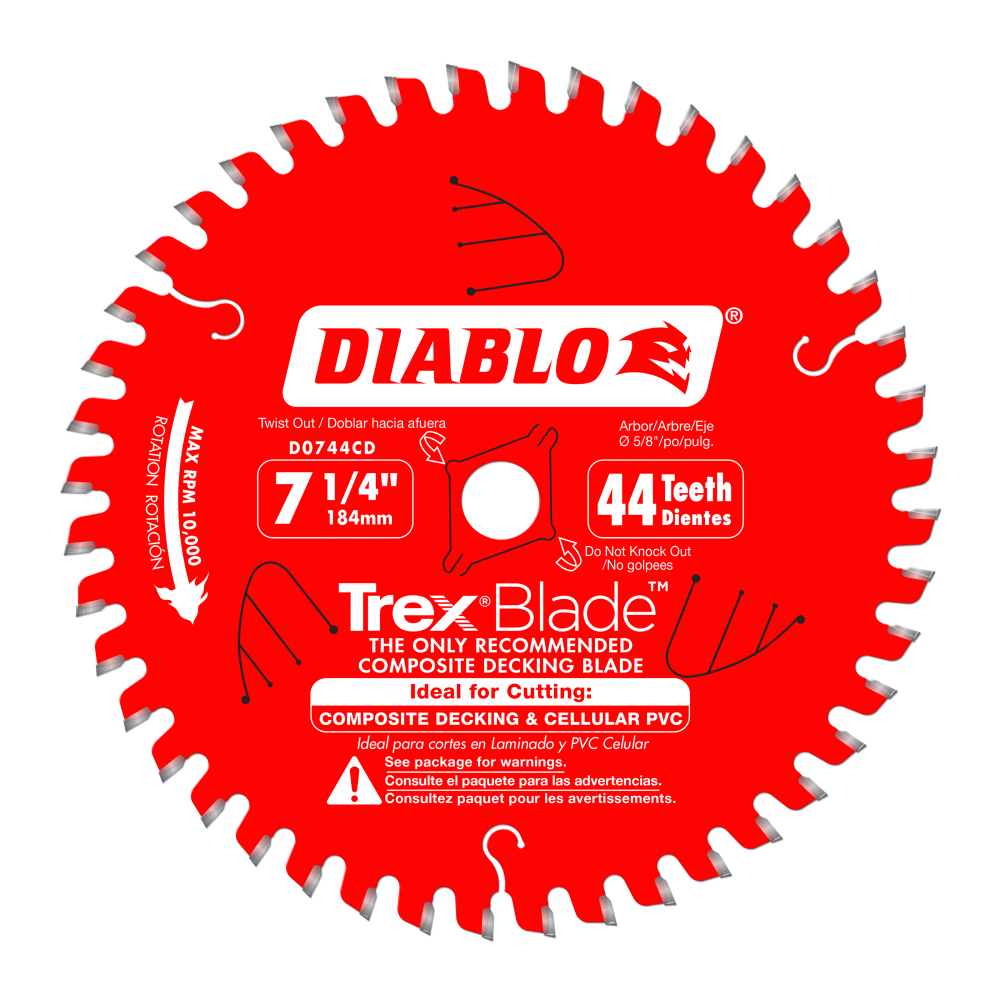 

Diablo Tools 7-1/4" x 44 Tooth Composite Material/Plastics TrexBlade