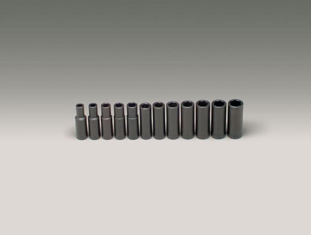 

Wright Tool 1/2 In. Dr. 12 pc. 6 Pt. Deep Metric Impact Socket Set