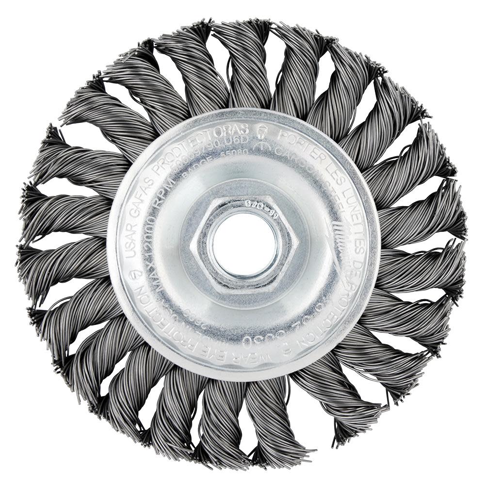 Milwaukee 4 in. Carbon Steel Full Cable Twist Knot Wheel
