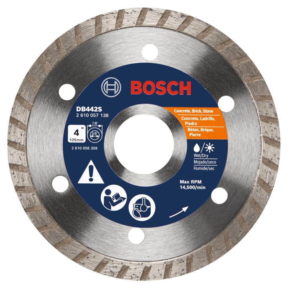 

Bosch 4" Standard Turbo Rim Diamond Blade for Smooth Cuts