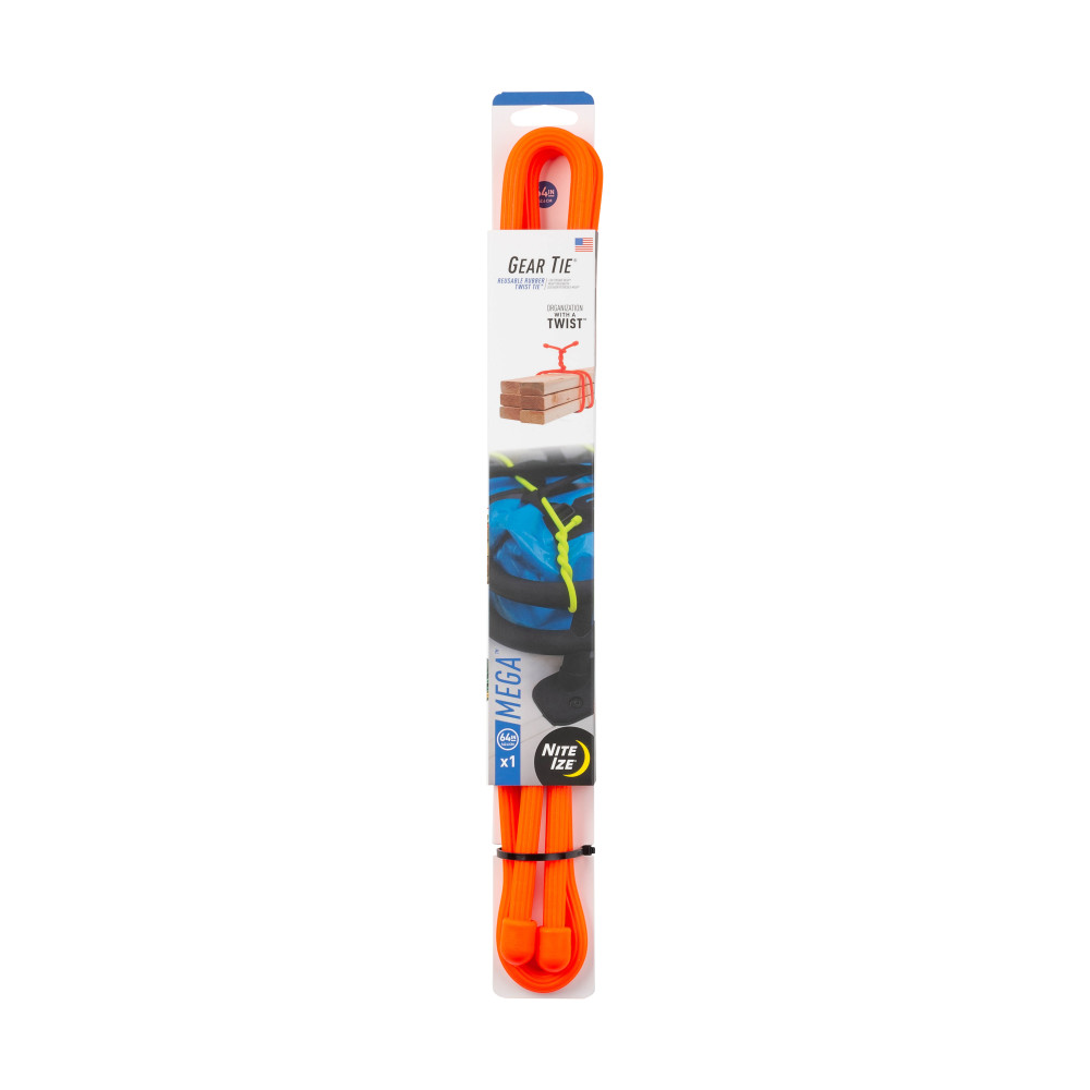 Nite Ize Gear Tie Mega Twist Tie 64in Bright Orange GTM64-31-R6