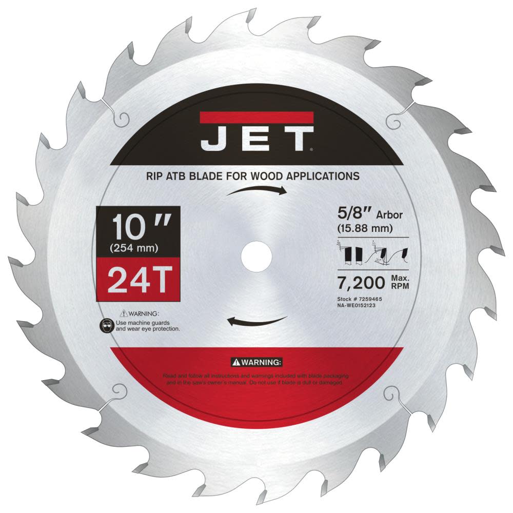 

JET 1024 Rip Circular Saw Blade