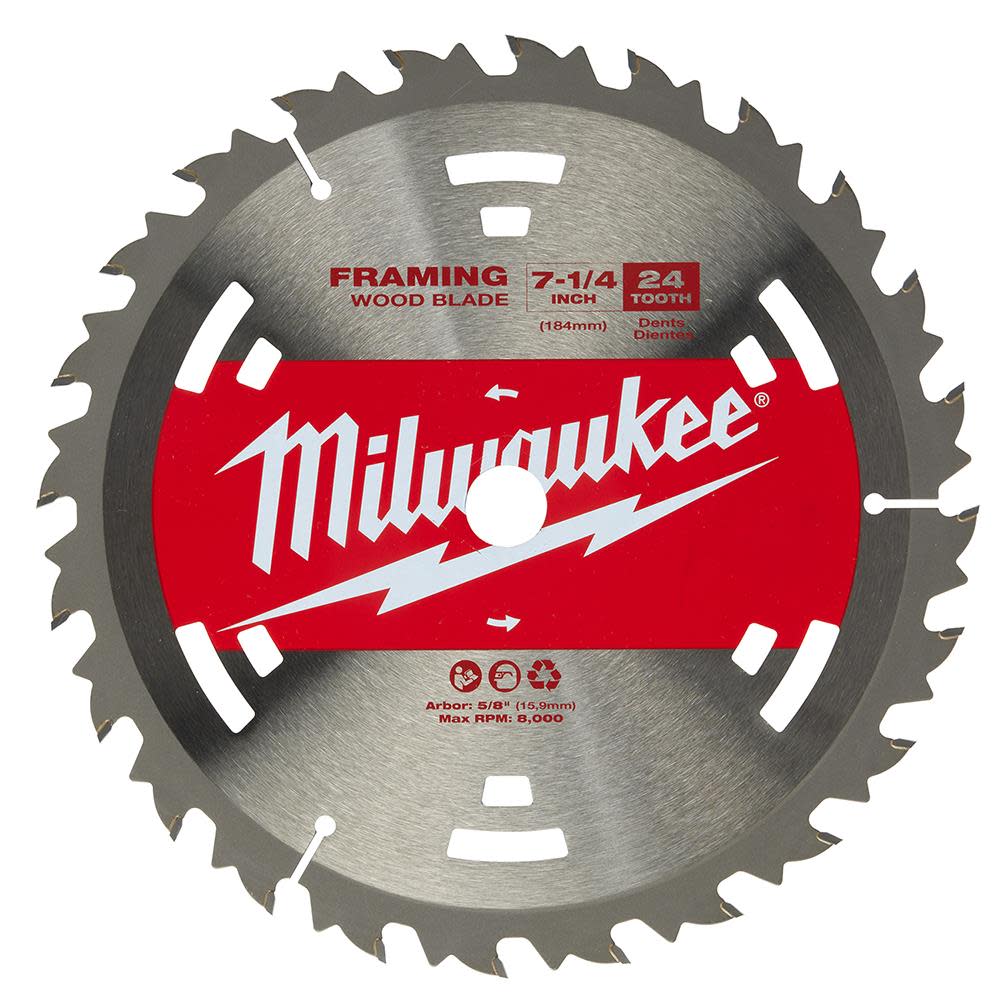 

Milwaukee 7-1/4 in. 24T Basic Framer Circular Saw Blade