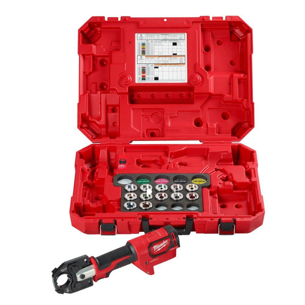 Milwaukee M18 FORCE LOGIC 600 MCM Crimper with 350 MCM AL Dies (Bare Tool)