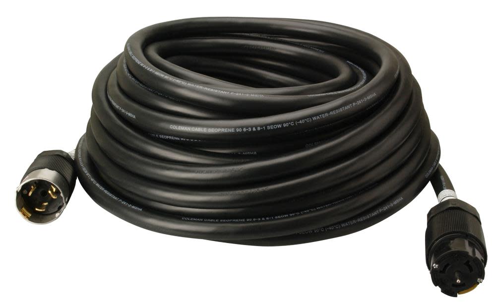 

Southwire 6/3 50Ft SEOW 50A Power Distribution Extension Cord