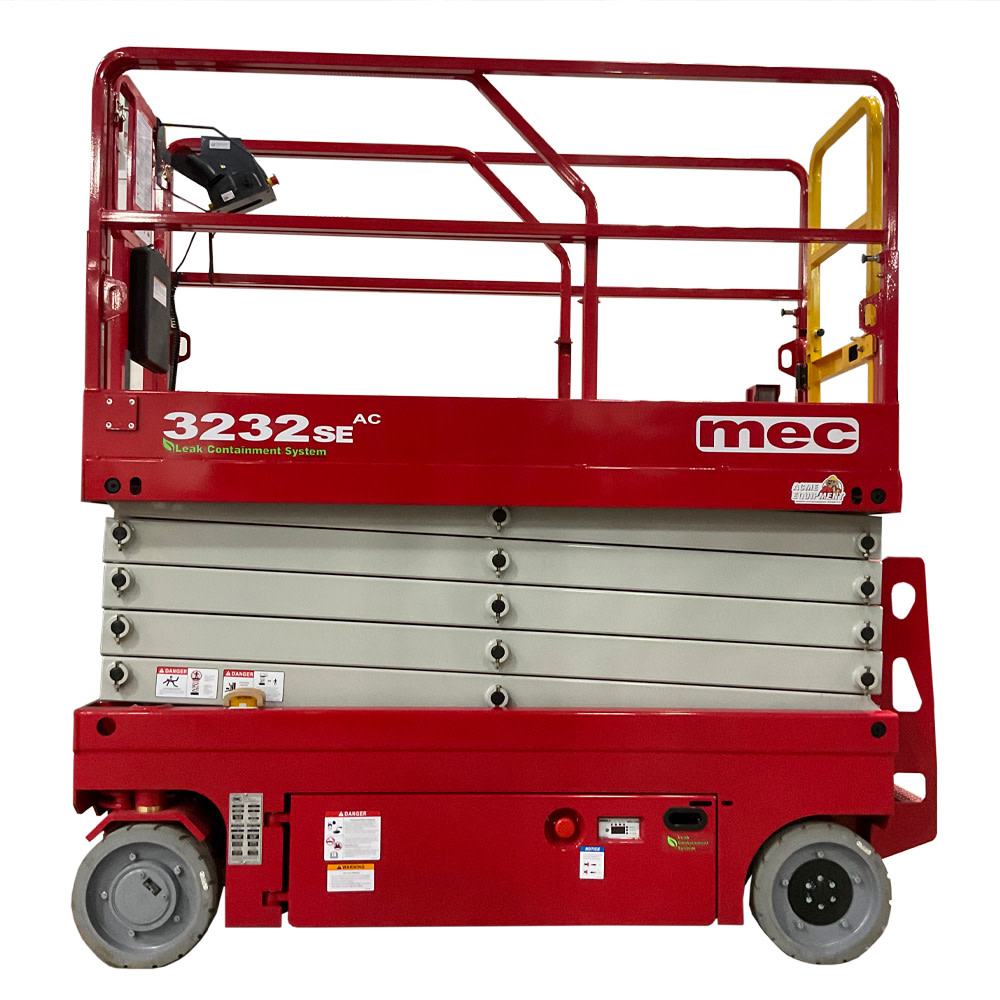 mec 3232SE 32 Ft. 550 Lbs 24V 240Ah Electric Slab Scissor Lift