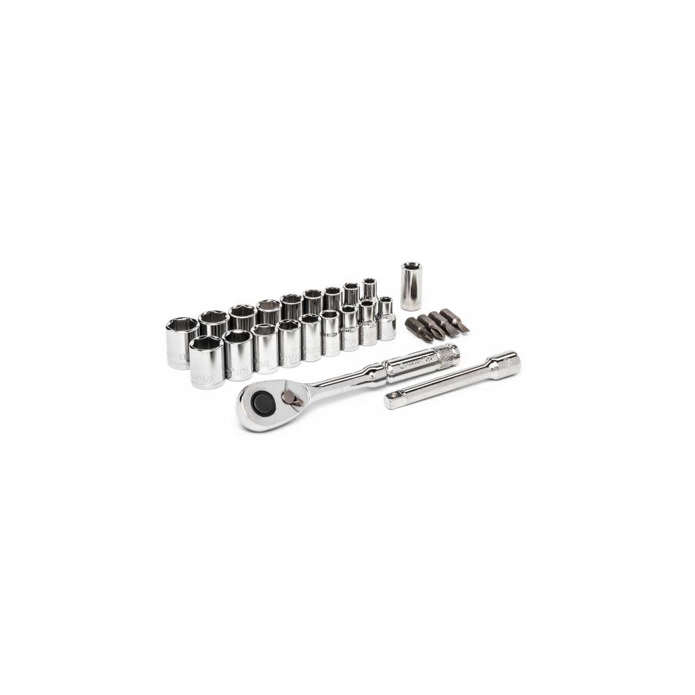 

Crescent 25 Pc 1/4" Drive 6 Point SAE/Metric Mechanics Tool Set