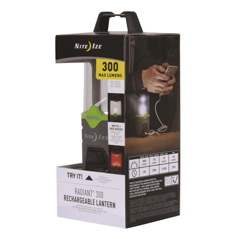Nite Ize Radiant 300 Rechargeable Lantern - R300RL-17-R8