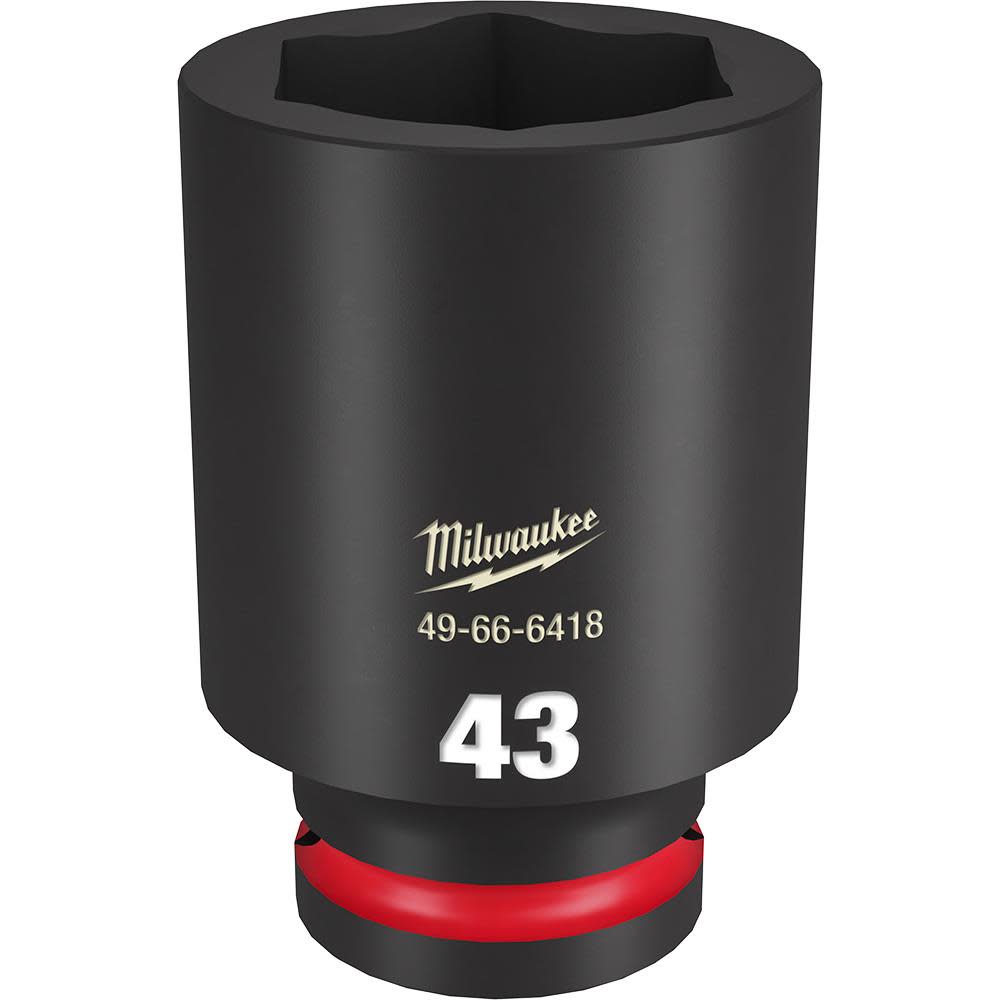 

Milwaukee SHOCKWAVE Impact Duty Socket 3/4" Drive 43MM Deep 6 Point