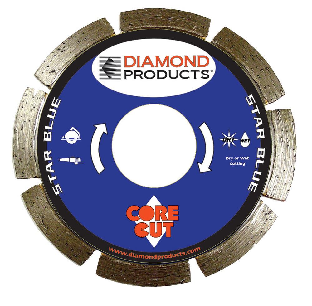 

Diamond Products 7 In. x .080 In. x 7/8 In. Star Blue Small Diameter Blade