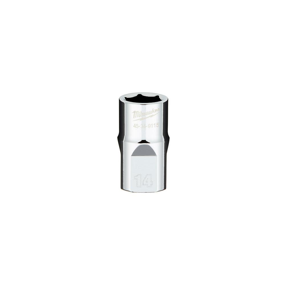 Milwaukee 1/2 in. Drive 14MM Metric 6-Point Socket with FOUR FLAT Sides