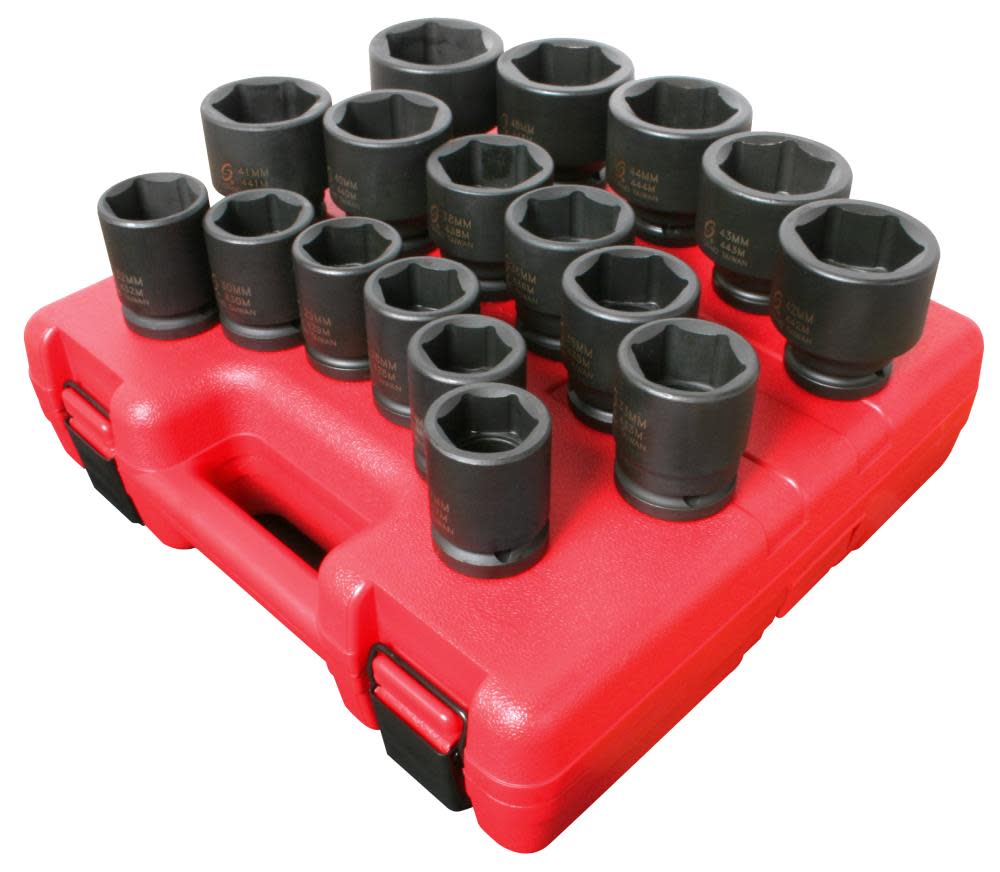 

Sunex 3/4 In. Metric Heavy Duty Impact Socket Set 17 pc.