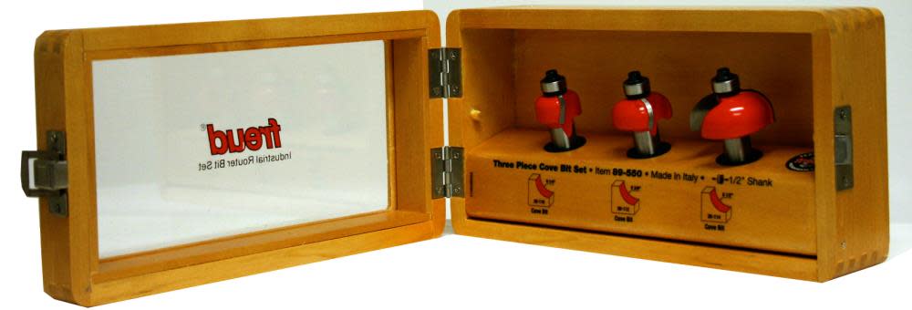 Freud 3 piece Cove Bit Set with 1/2 In. Shank