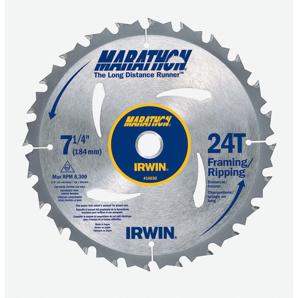 

Irwin 7-1/4" "MARATHON" CARBIDE BLADE